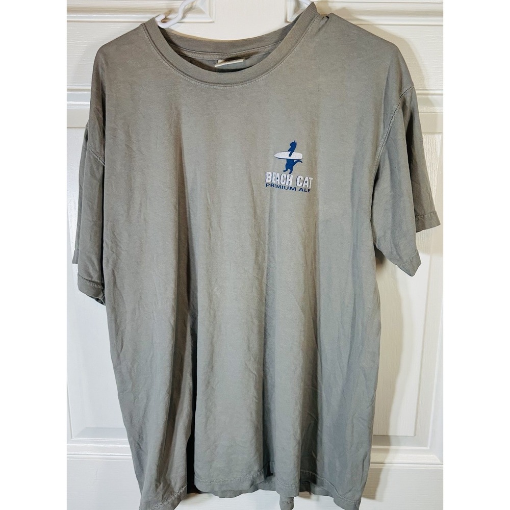Comfort Colors Beach Cat Premium Ale Back Porch Florida T-Shirt Men's L